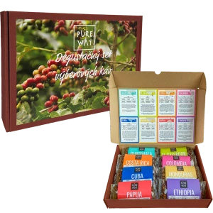 Dárkový Degustační set zrnkových odrůdových kav 8x100g