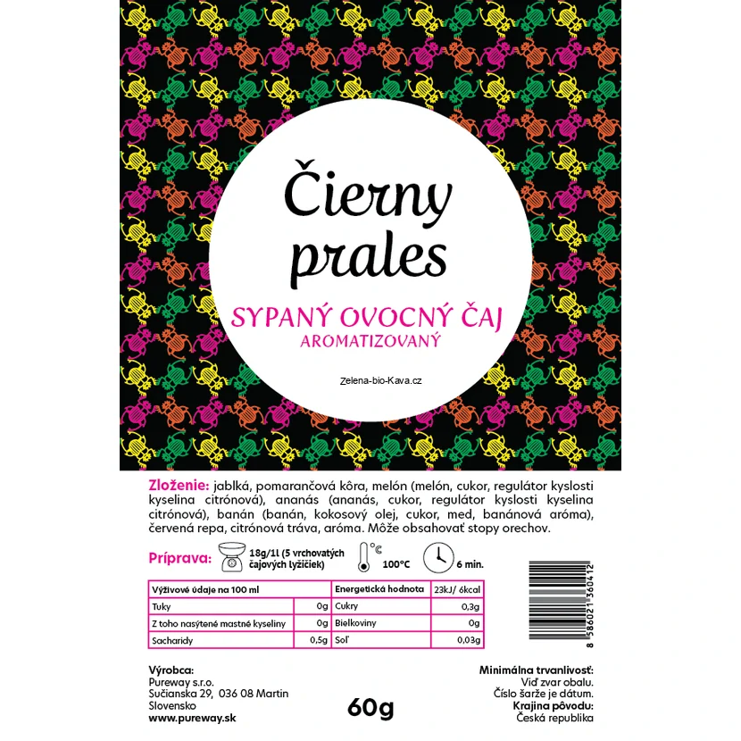 ČERNÝ PRALES, sypaný ovocný čaj aromatizovaný 60 g